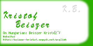 kristof beiszer business card